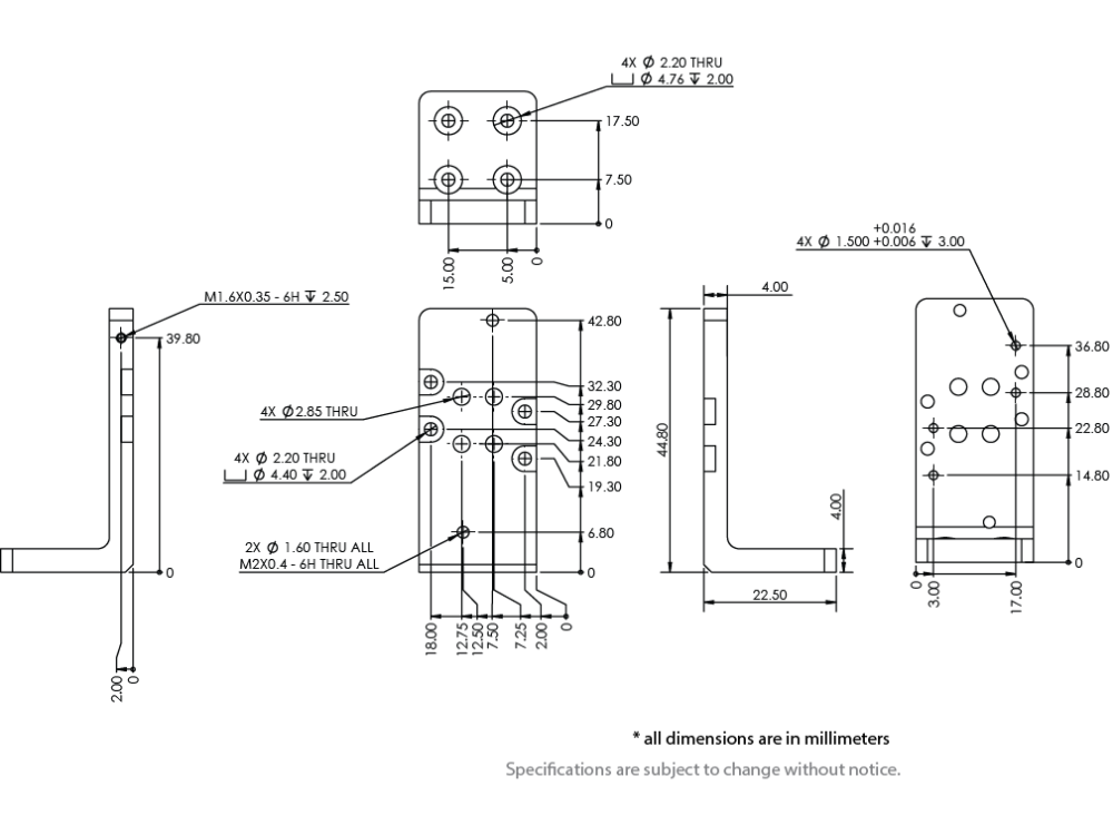 Mounting Brackets - Z Bracket H45, 430507