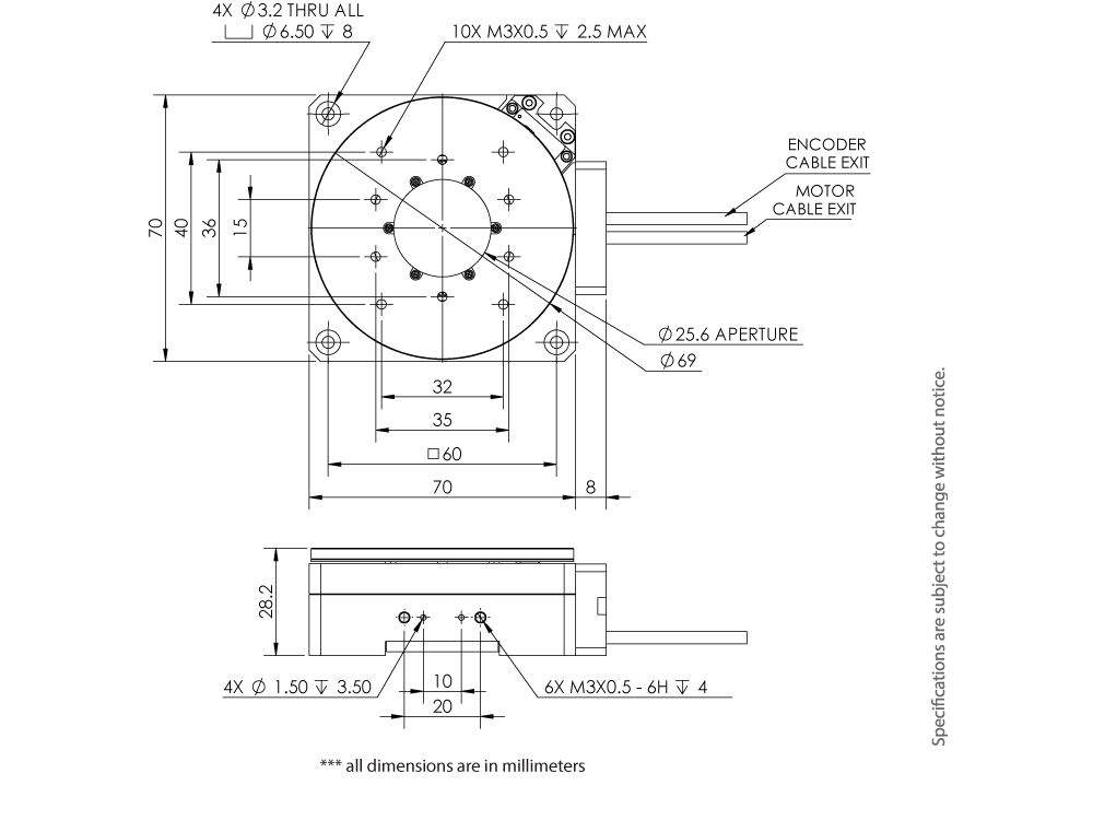 Semi Rotation Dimensions New Products - Piezo Rotation Stage PR-70PM